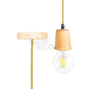 Portalámparas Colgantes E27 Madera